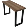 Industrieel side table teak met metaal