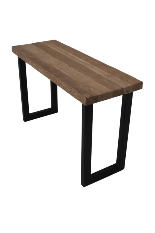 Industrieel side table teak met metaal