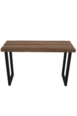 Industrieel side table teak met metaal