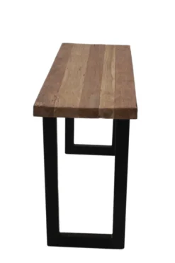 Industrieel side table teak met metaal