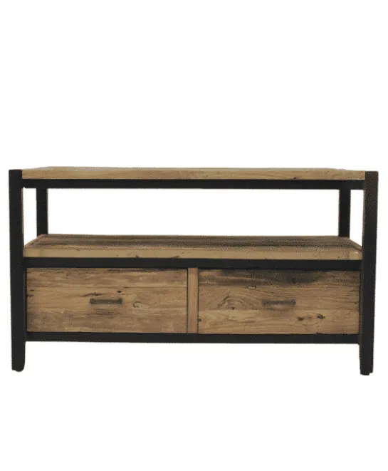 Industrieel tv meubel teak hout