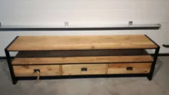 Industrieel tv meubel teak hout