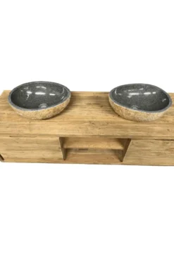 Kleine Ronde Twin Set Rivierkeien Wasbakken – Set van 2