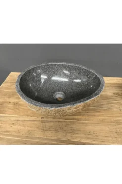 Kleine Ronde Twin Set Rivierkeien Wasbakken – Set van 2