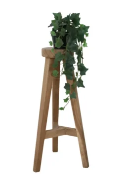 Klein Rond Plantentafeltje – Suar Hout