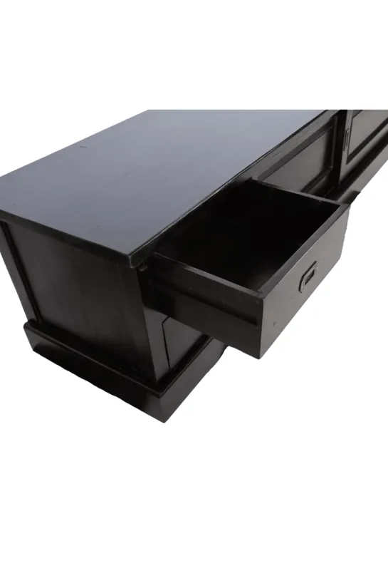 Koloniaal Zwart Houten TV-meubel