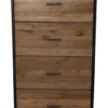 Ladekast van Teakhout met Metaal 60x45x110 cm