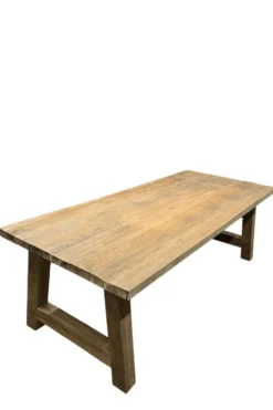 Landelijke eettafel van gerecycled teak 240 cm met a poten