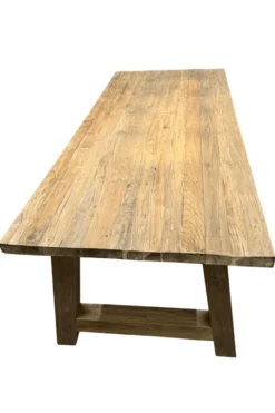 Landelijke eettafel van gerecycled teak 240 cm met a poten