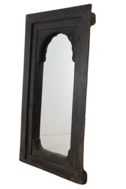 Landelijke zwarte oude spiegel 80×150 cm