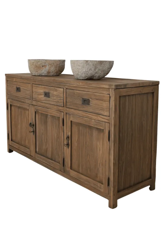 Landelijk Teak Houten Badkamermeubel – Rustiek 160 cm