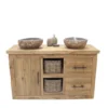 Landelijk teakhouten badkamer meubel 145 cm