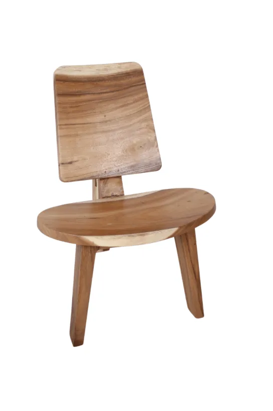 Lounge setje 2 stoelen en 1 tafeltje suar hout