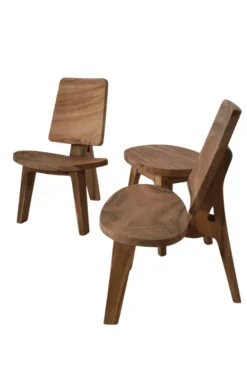 Lounge setje 2 stoelen en 1 tafeltje suar hout