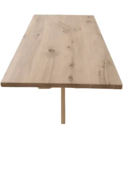 Massief eiken houten eettafel met eiken houten matrixpoot 200 cm