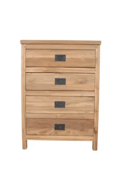 Massief teakhouten ladekastje 60x40x85h