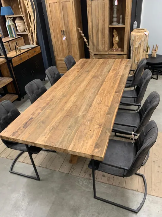 3 meter eettafelblad teakhout