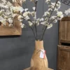 Mooie flessen vaas teak hout