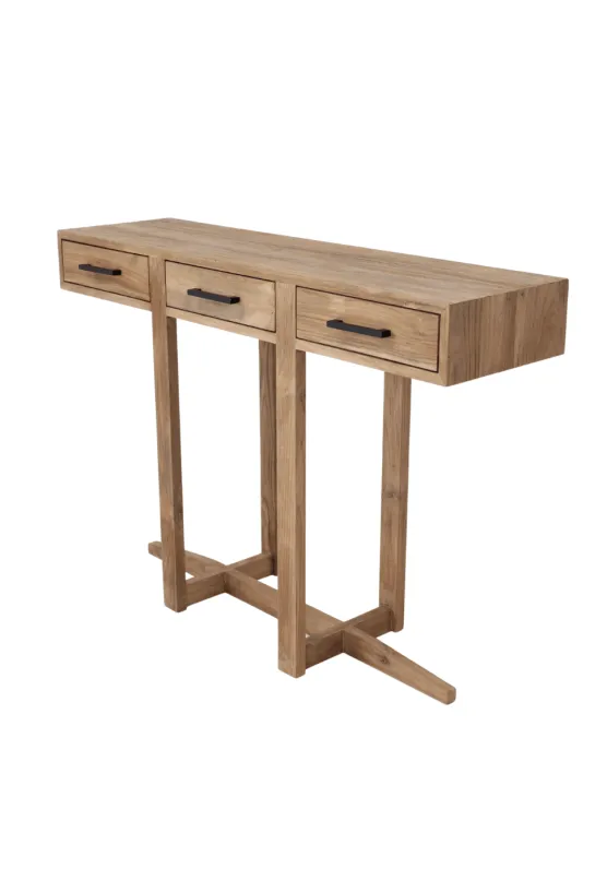Ondiepe teak halafel / muurtafel/sidetable