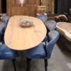 Organische vorm eiken eettafel