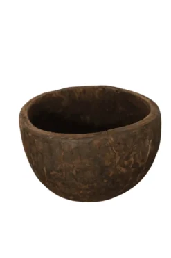 Oude houten schaal bruin