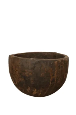 Oude houten schaal bruin