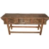 Oude houten sidetable