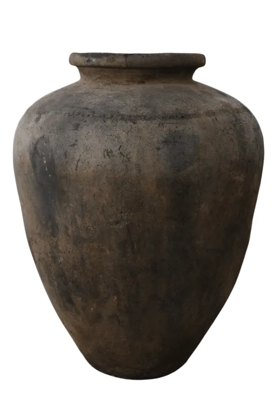 Oude landelijke grote kruik 90x90x110 cm