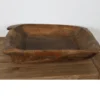 Oude Landelijke Houten Schaal uit India