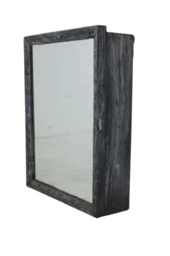 Oude spiegelkast blauw