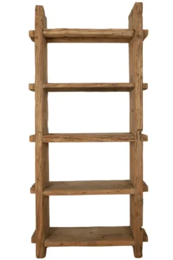 Oud robuuste Houten Boekenkast / Rek – Hoog