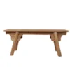 Oud teak houten bankje