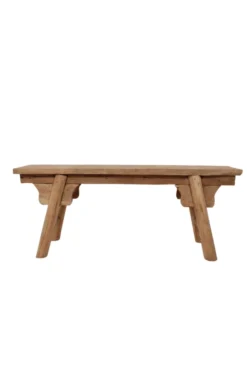 Oud teak houten bankje