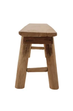 Oud teak houten bankje
