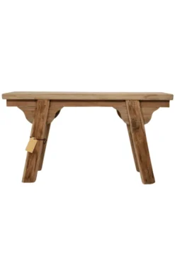 Oud teak houten bankje 90 cm