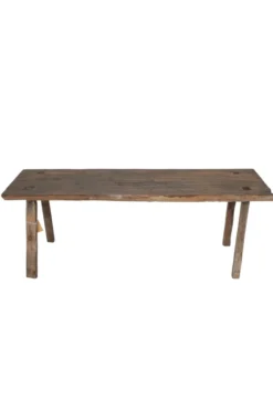 Oud teak houten bankje 130x31x45 cm