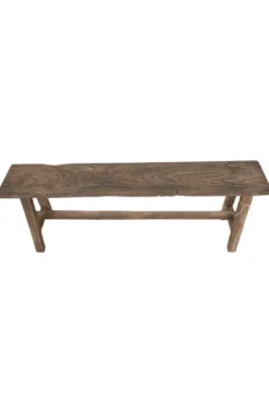 Oud Teak Houten Bankje – 120x20x46 cm
