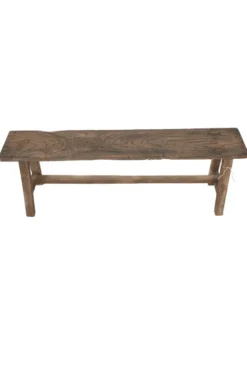 Oud Teak Houten Bankje – 120x20x46 cm