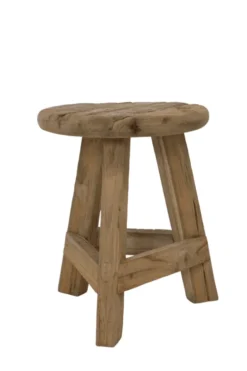 Oud teakhouten krukje