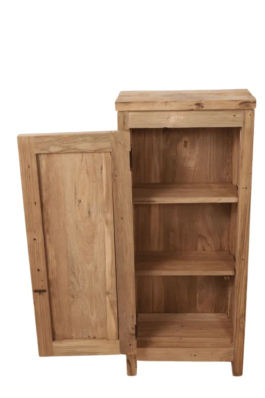 Oud teak houten toiletkastje