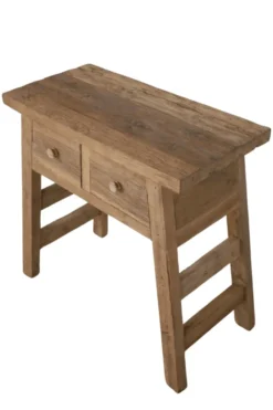 Oud Teak Houten Wandtafeltje – 80x40x80 cm