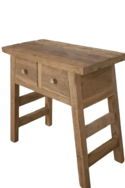 Oud Teak Houten Wandtafeltje – 80x40x80 cm