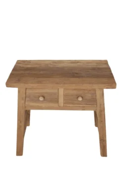 Oud Teak Houten Wandtafeltje – 80x40x80 cm