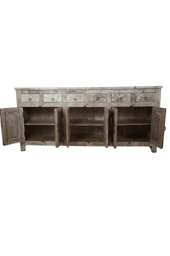 Oud Wit-Beige Dressoir uit India: Authentiek en Uniek