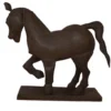 Paarden beeld geroest metaal 70 cm
