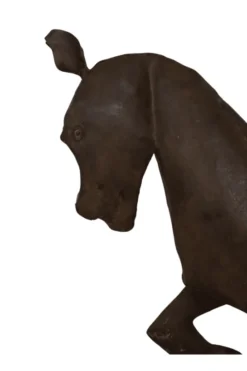Paarden beeld geroest metaal 70 cm