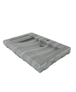Platte wasbak met kraangat