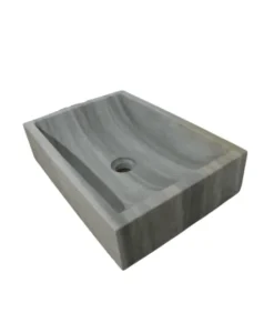 Rechthoekige green stone wasbak