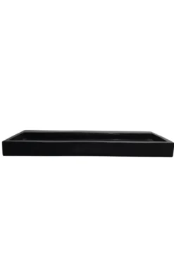 Rechthoekige Grote Zwarte Wasbak 120x40x10 cm