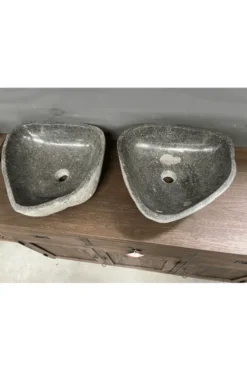 Rivierkei Wasbakken – Twin Set van 2